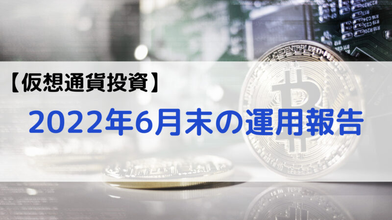【ビットコイン投資】22年6月末の運用報告（5か月目） 